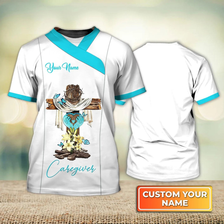 Custom Caregiver Nurse Shirts For Her Home Care Caregiver Uniform White Caregiver Presents