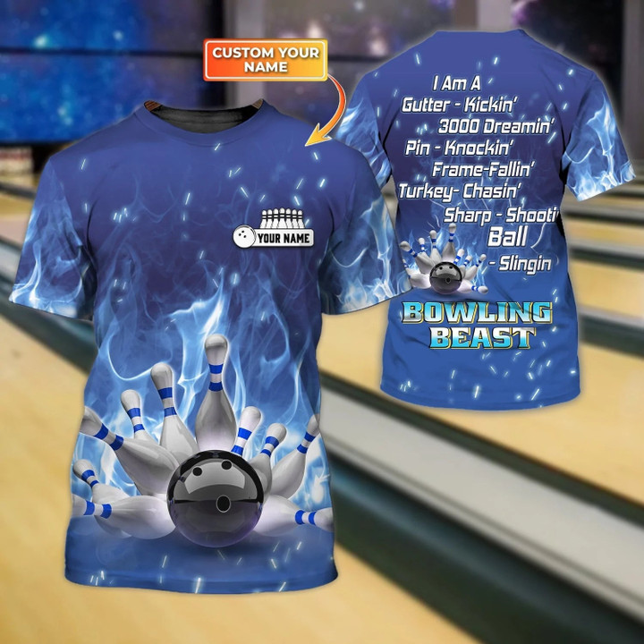 Personalized 3D All Over Printed Bowling Tshirt, Present To Bowling Lovers, Bowling Shirts