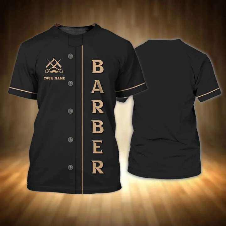 Customized 3D T Shirt For Barber Men, Barber Shirt, Birthday Gift For Barber, 3D Barber Shirt For Him