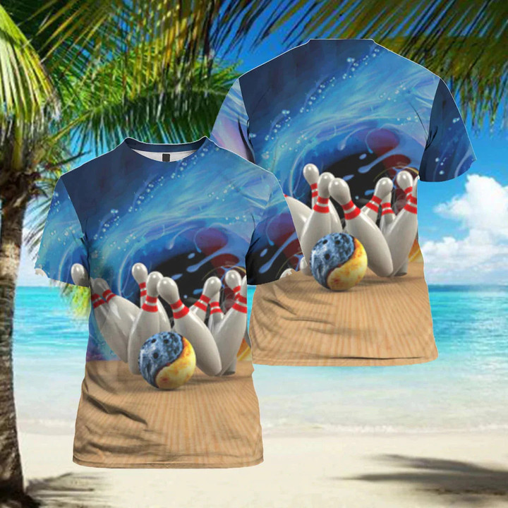 3D Shirt - Bowling All Over Printed T Shirt For Men Women