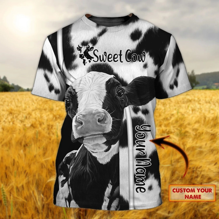 Personalized Sweet Cow 3D Full Print Shirt, Cow T Shirt, 3D Shirt With Cow Pattern, Cow Lover Gifts