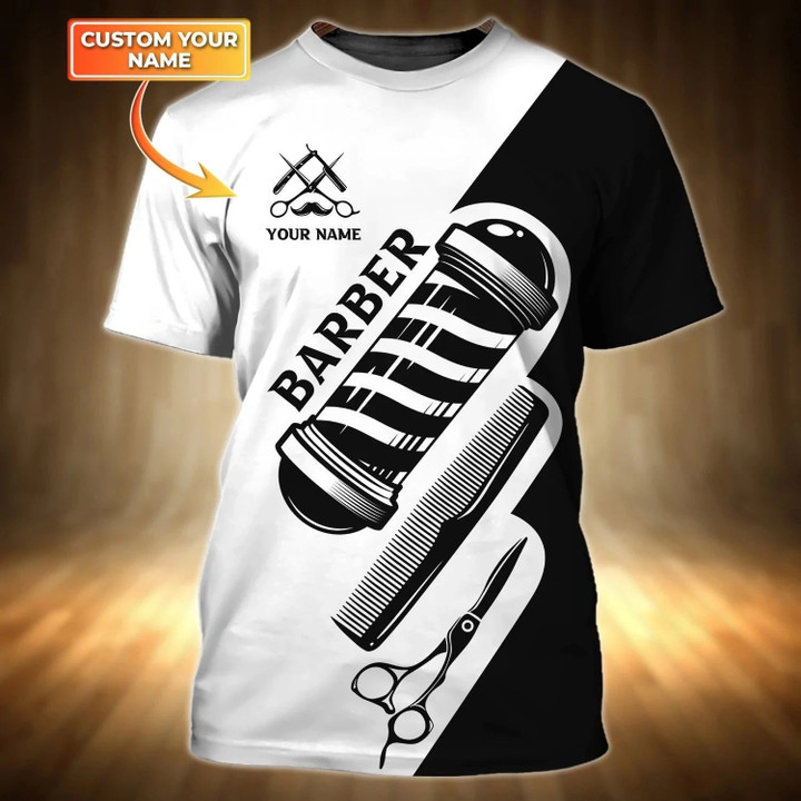 Customized Barber Shirt Men Women, New Barber Gifts, 3D All Printed Barber Tshirts