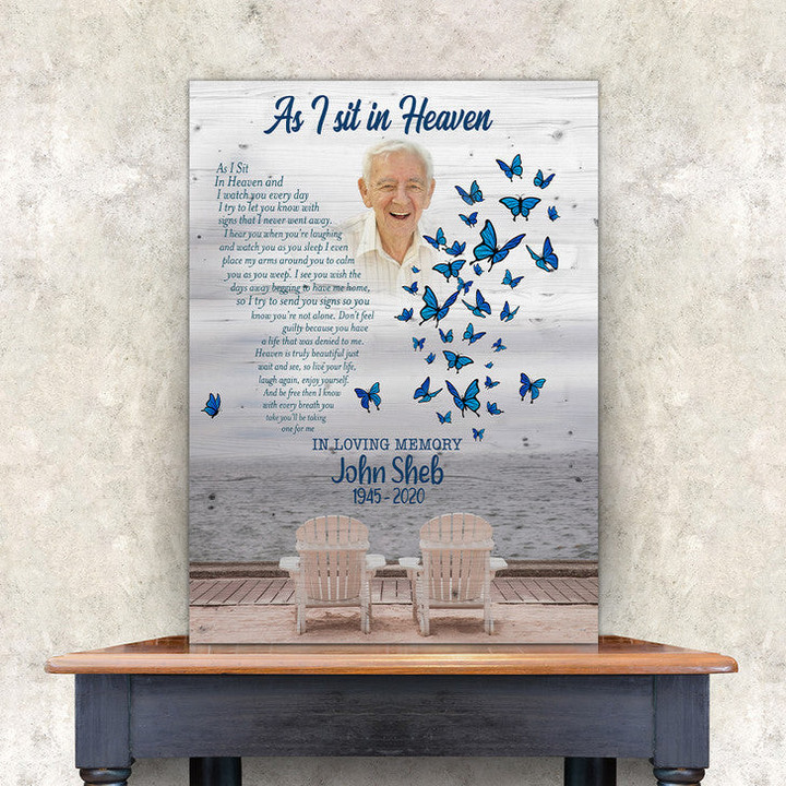 Custom Photo Memorial Canvas Personalized Memorial Gifts for Loss of Loved One Sympathy Gifts for Loss of Husband Wife Mom Dad