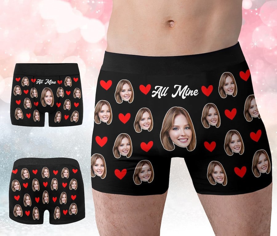 Personalized Boxers for Husband, Custom Face Underwear, Funny Gift