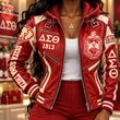 Hooded Leather-Look Bomber Jacket HANNN TND DST 20102614