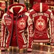 Hooded Leather-Look Bomber Jacket HANNN TND DST 20102614