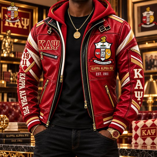 Hooded Leather-Look Bomber Jacket HANNN TND KAP 20102615