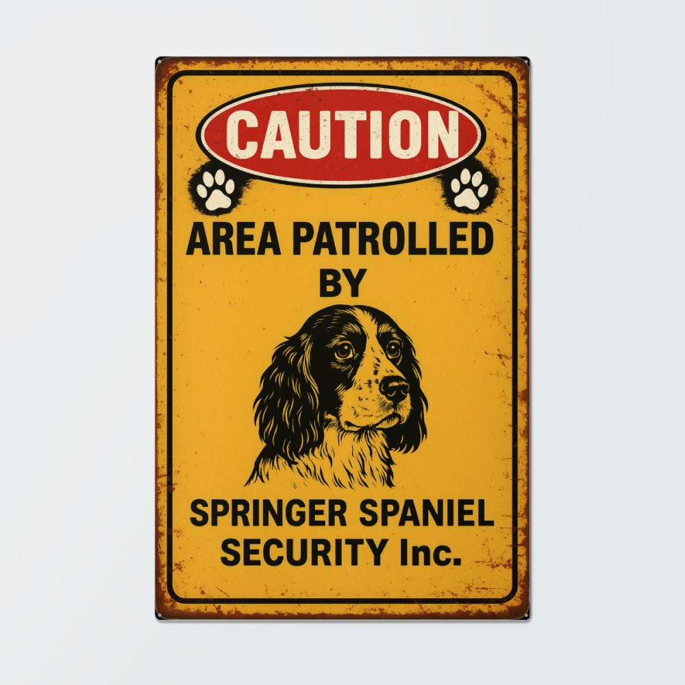 Springer Spaniel Sign Springer Spaniel Security metal sign. - mygerberadaisywear