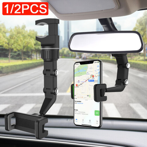 Car Rear View Mirror Phone Holder
