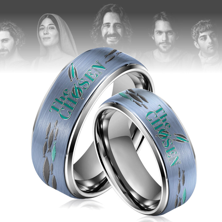 TCN Silver Tungsten Couples Rings PTLE
