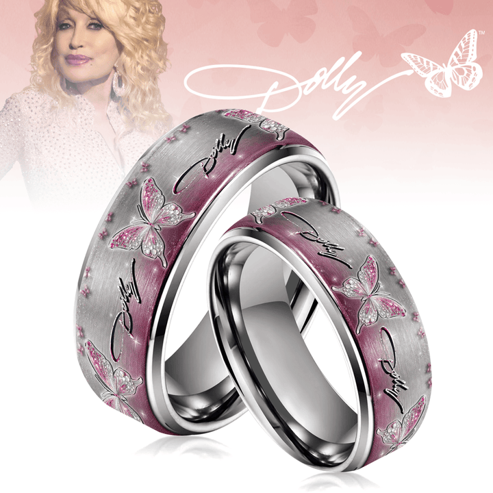 DLPT Silver Tungsten Couples Rings PTLE
