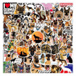 Set of 100 waterproof cartoon stickers featuring cute German Shepherds