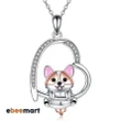 The Cute Corgi Heart Pendant Necklace