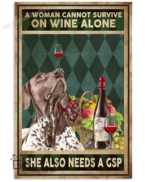 German Shorthaired Pointer Dog Metal Tin Sign