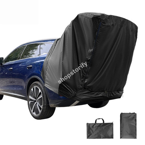 1set Camping Tent Kits SUV Cabana Tent With Awning Shade Large Space Wide Vision Car Tailgate Tear-resistant Tent Rear Tent Atta