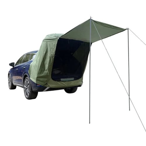 1set Camping Tent Kits SUV Cabana Tent With Awning Shade Large Space Wide Vision Car Tailgate Tear-resistant Tent Rear Atta
