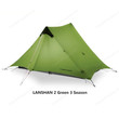 FLAME'S CREED LanShan 2 Person Outdoor Ultralight Camping Tent 3 Season Professional 15D Silnylon Rodless Tent