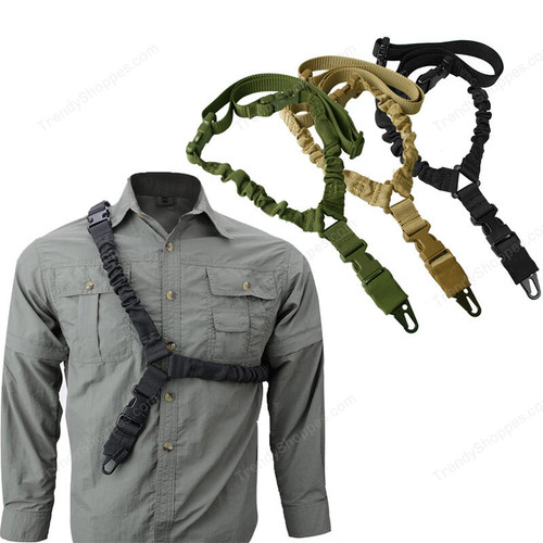 Shot Gun Belt Hunting Accessories Tactical Gear Tactical Single Point Gun Sling Shoulder Strap Rifle Rope Belt with Metal Buckle