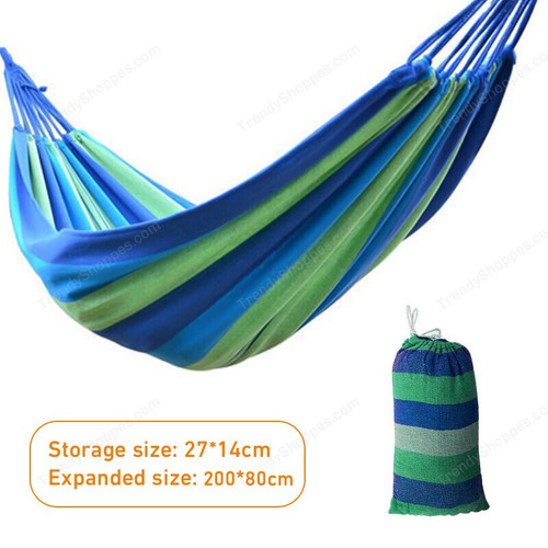 Westtune Portable Outdoor Camping Hammock 1-2 Person Go Swing Hanging Bed Ultralight Tourist Sleeping Hammock Canvas Material