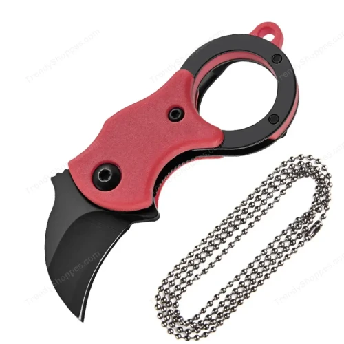 NEW Mini Keychain Pocket Knife Stainless Steel Camping Small Mini Portable Knife Peeler Fixed Blade Multi EDC Tool with Chain