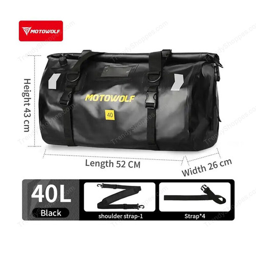Motorcycle Waterproof Tail Bag Travel Outdoor Dry Luggage Roll Pack Bag 40/66 Motorbike Luggage Backpack Motorcycle Seat Bag