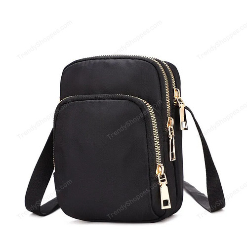 Women Bag Waterproof Shoulder Bag Crossbody Zipper Mobile Phone Lady Female Multifunction Handbag Wrist Purse Womens Pouch