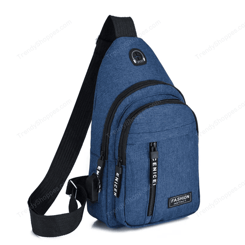 New Multifunctional Chest Bag Men's Fashion Trend Oxford Cloth Shoulder Bag Korean Style Casual Waterproof Messenger Bag