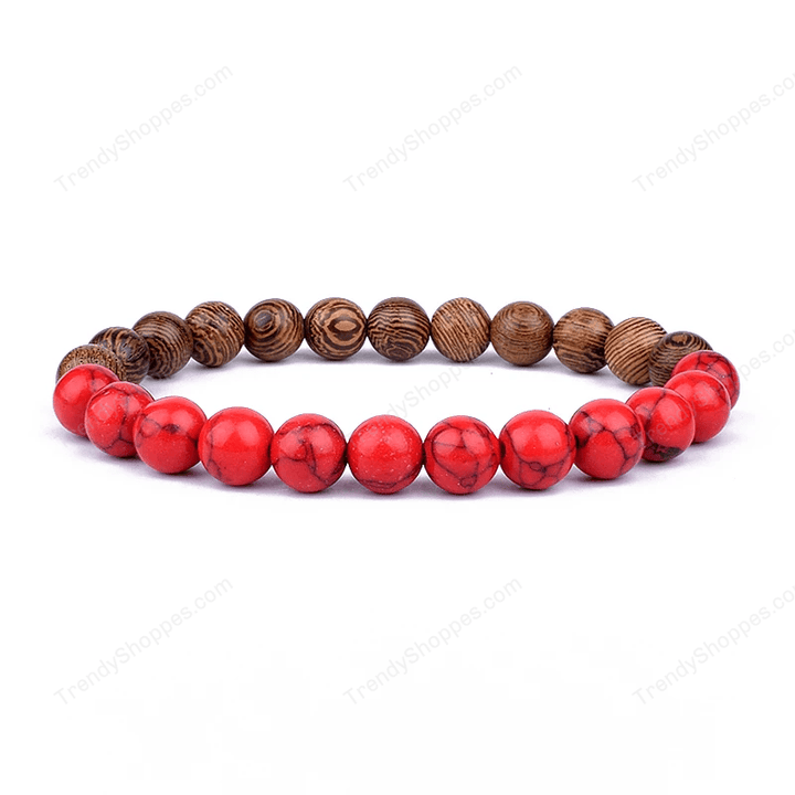 Volcanic Stone Bracelet for Men Lava Wooden Beads Bracelet Tibetan Buddha Wrist Chain Women Men Jewelry Gift New Bracelets