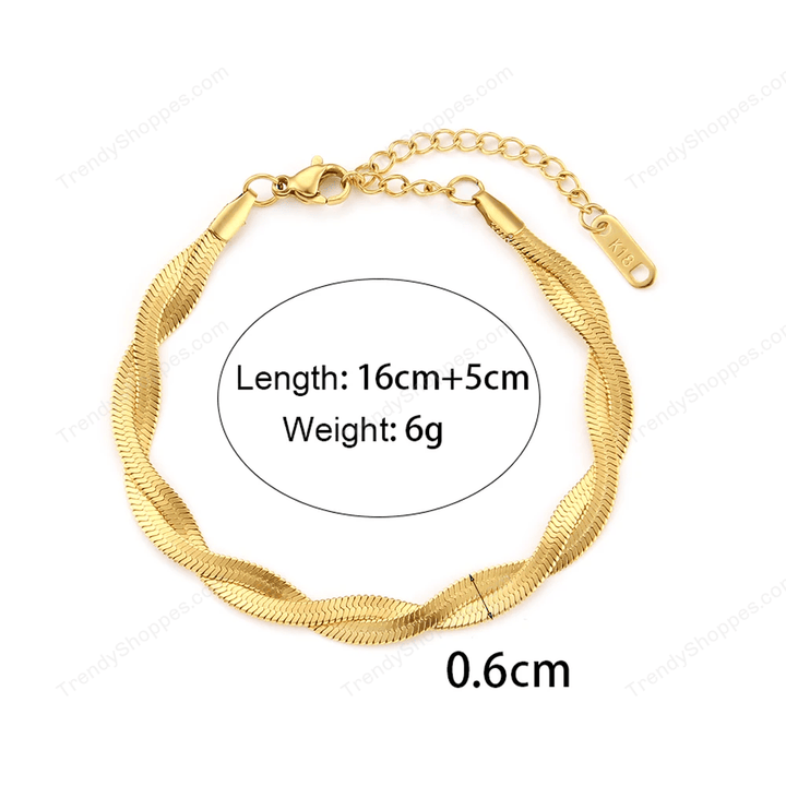 Miniamlist Men Bracelet Gold Jewelry Street Style Stainless Steel Gold Plated Cuban Chain Bracelets For Women