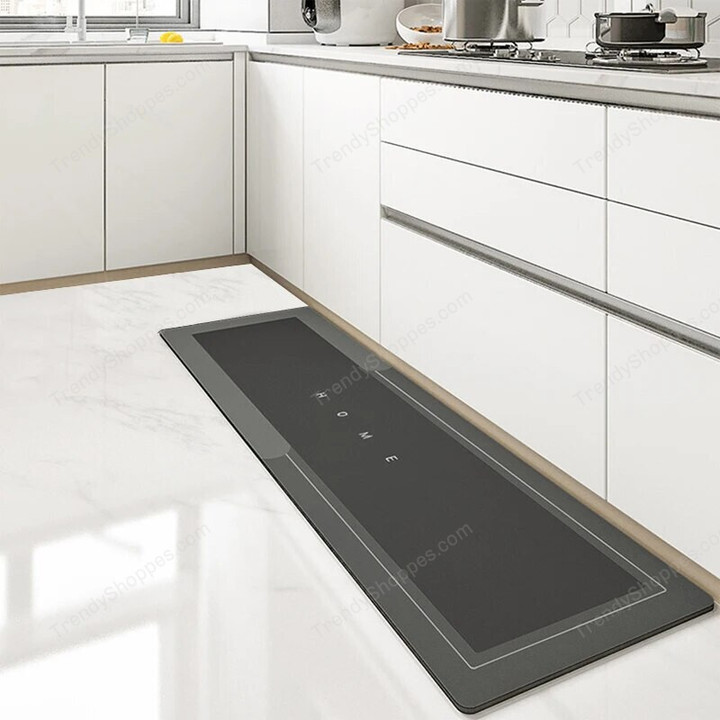 Super Absorbent Kitchen Floor Mat Diatom Mud Pad Bath Pad Anti-Slip Carpet Kitchen Mats Wipeable Wash Long Strip Carpet