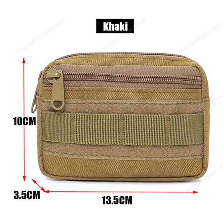 Double Layer Military EDC Pack Men Tactical Molle Waist Belt Oxford Hip Pouch Fanny Pack Camping Hunting Accessories Utility Bag