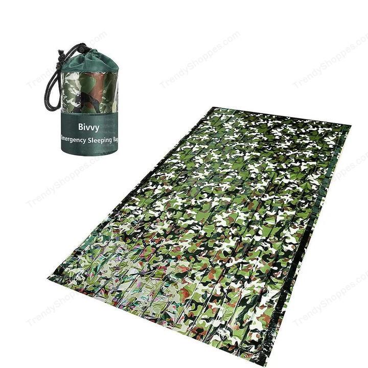Emergency Sleeping Bag Ultra Waterproof Mylar Thermal Blankets Lightweight Survival Sleeping Bag Keep Warm for Camping Hiking