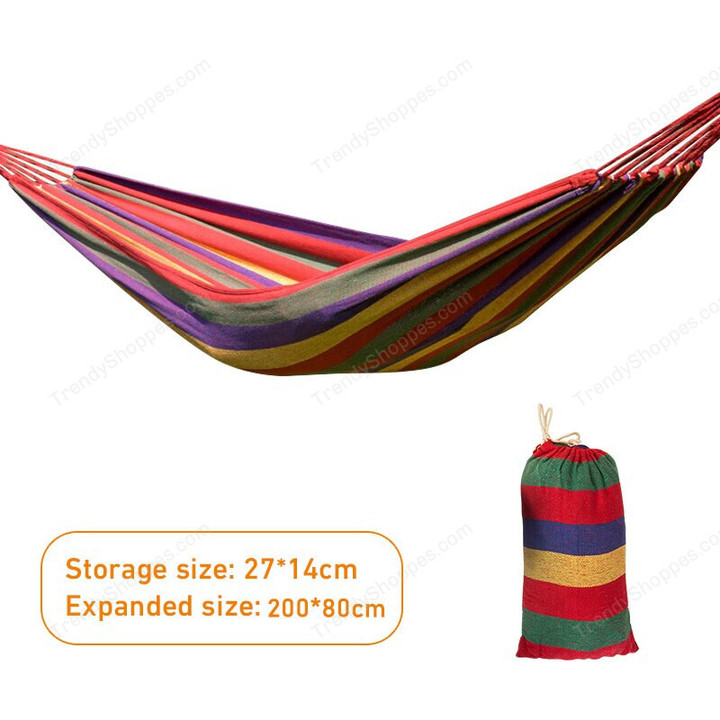 Westtune Portable Outdoor Camping Hammock 1-2 Person Go Swing Hanging Bed Ultralight Tourist Sleeping Hammock Canvas Material