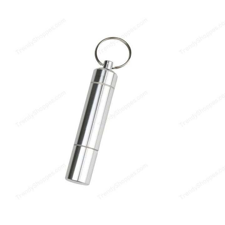 Silver Aluminum Alloy Cigarette Box Waterproof Cigarete Case Pill Toothpick Capsule Cigarette Accessory Mens Gift Gadgets