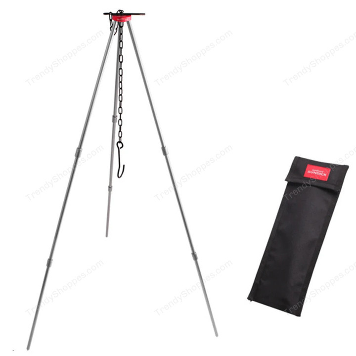 Outdoor Camping Bonfire Tripod Portable Triangle Support ForFire Hanging Pot Outdoor Campfire Cookware Picnic Cooking Grill Tool