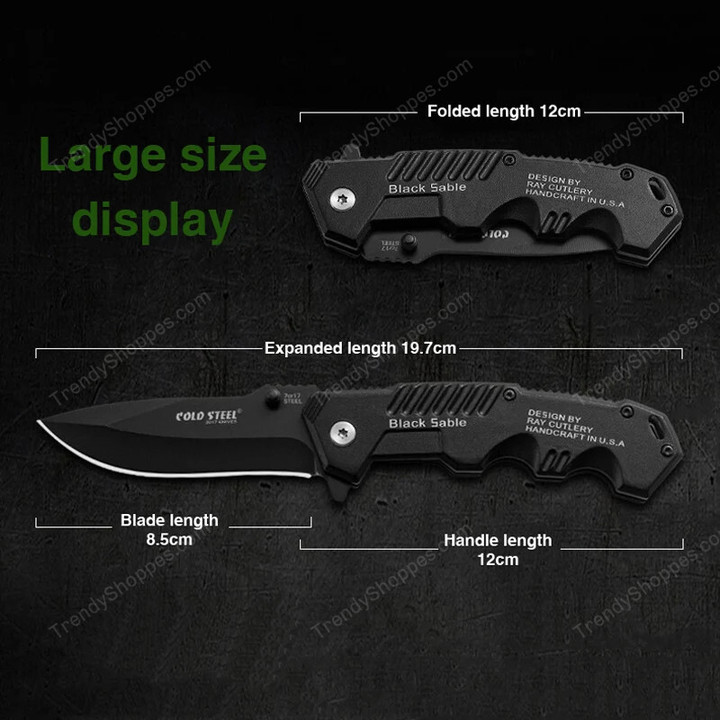 Stainless Steel Outdoor Mini Folding Knife High Hardness Defensive Folding Knife Multi-purpose Camping Survival Knife
