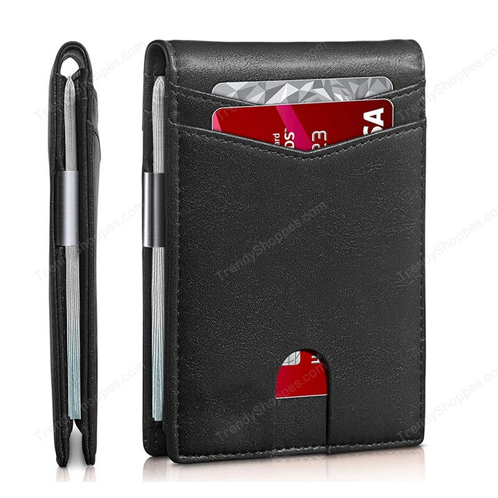 Rfid Leather Luxury Men Wallets Money Bag Slim Thin Man Card Holder Wallet