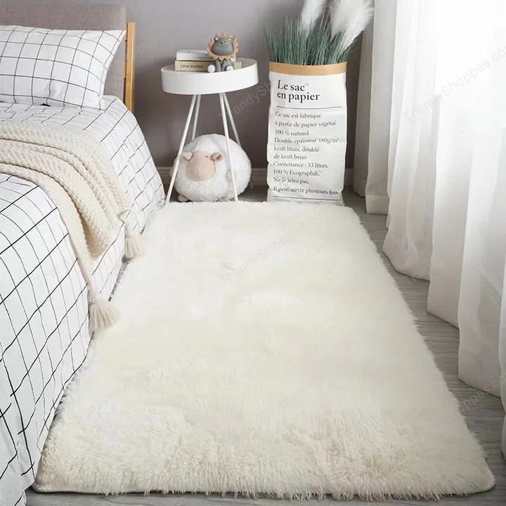 Soft Area Rugs For Bedroom Fluffy, Non-slip Tie-Dyed Fuzzy Shag Plush Soft Shaggy Bedside Rug, Tie-Dyed Living Room Carpet