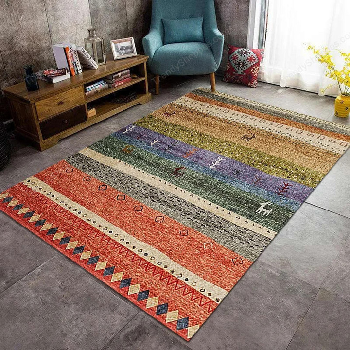 Moroccan Ethnic Style Carpet Living Room Coffee Table Carpet Large Area Bedroom Retro Bohemian Underfloor Mat Floor Mat Rug