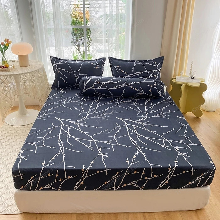 Bonenjoy Queen Size Fitted Bed Sheet with Elastic Band King Size Bed Cover Floral Style sabanas cama style