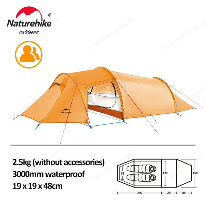 Naturehike Opalus 2 3 4 Tent 2 3 4 Person Hiking Tent 4 Season Tent Ultralight Family Travel Tent 20D Waterproof Camping Tent