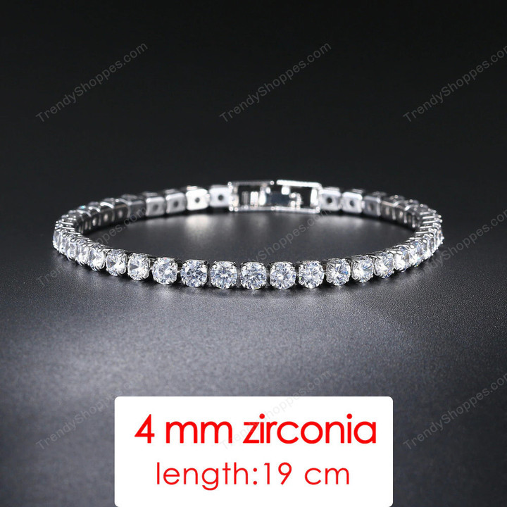 Tennis Chain Bracelets For Women Fashion Small Cubic Zircon Crystal Rose Gold Color Wedding Party Friends Gift Jewelry
