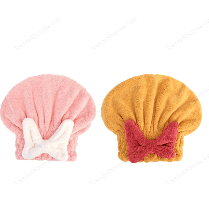 Lovely Little Bear Hair Drying Cap Towel Microfiber Quickly Dry Hair Shower Hat Wrapped Towels Bathing Cap Bathroom Accessories