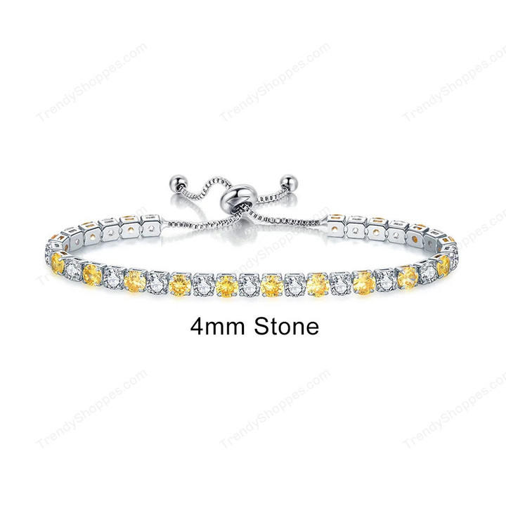 Adjustable Multicolor Tennis Bracelets For Women Ladies Wedding Rainbow Colorful Zircon Charm Bracelet Hand Chain Jewelry
