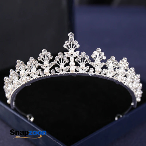 Silver Color Crysta Crowns And Tiaras Baroque Vintage Crown Tiara For Women Bride Pageant Prom Diadem Wedding Hair Accessories