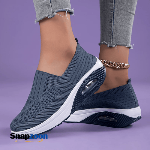 Women Walking Shoes Running Mesh Shoes Fashion Platform Slip-On Sneaker Air Cushion Gym Modern Dance Shoes