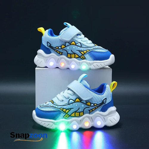 Tennis Shoe LED Children Trainer Cartoon Boy Casual Sneaker for Boy Kid Shoe for Girl Mesh Breathable Shoe Baby Illuminated Shoe