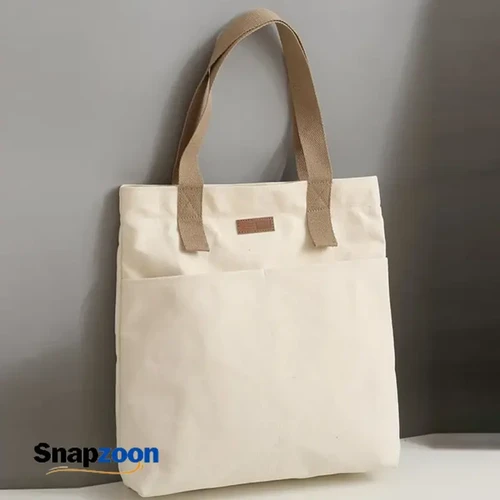 Women's Tote Bag Canvas Sewing Thread Large Capacity Advanced Sense Handbag Convenient Practical Female's Commuter Bag