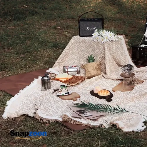 Knitting Picnic Throw Blanket Outdoor Picnic Mat Soft Sofa Blankets Towel All Inclusive Couch Slipcover Dustproof Tablecloth 담요