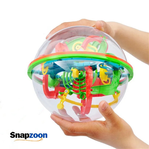 100 Step 3D Magic Maze Intellect Ball Labyrinth Sphere Globe Toys for Kids Educational Brain Tester Balance Training Toy Gifts